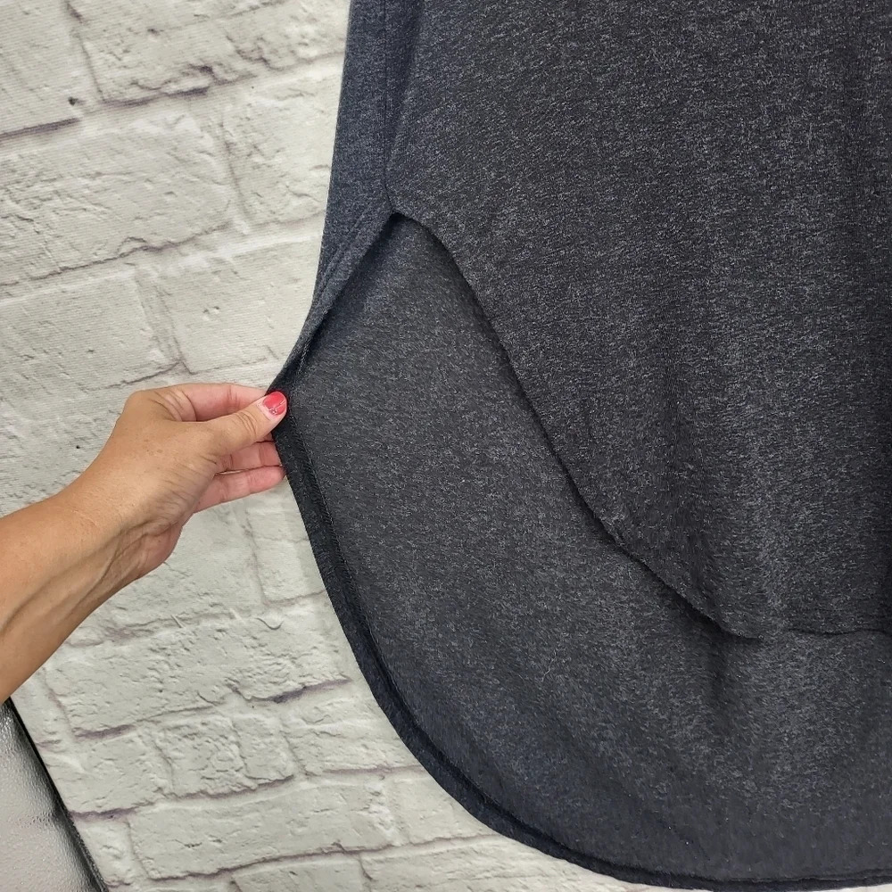 Anthropologie | Deletta Heathered Gray High Low Blouse Sz Small - Picture 2 of 12